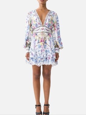 camilla blue and white dress Nantucket Dress | Midi Taffeta Dress main image 1